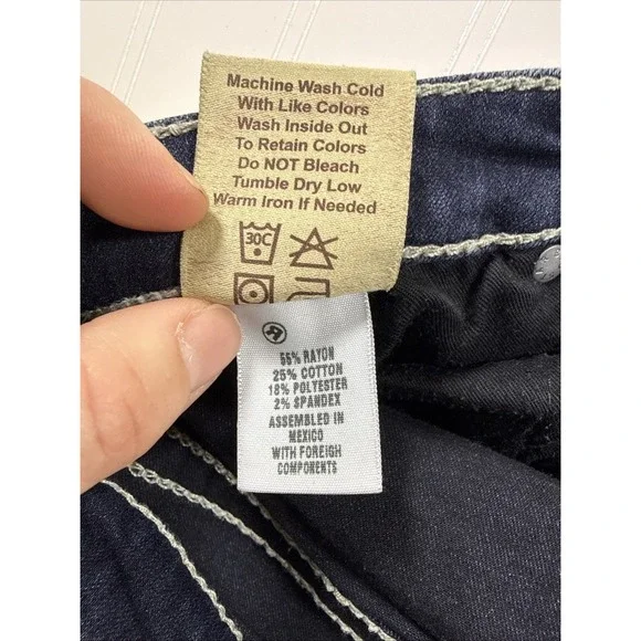 BIG STAR Western Jeans JENAE Skinny Dark Blue Stretch Denim Womens 29R - Picture 8 of 9